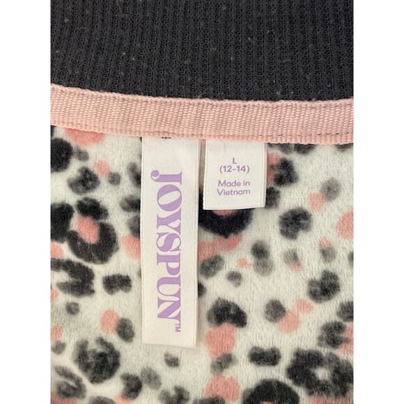 Joyspun Pink Black White Animal Print Velour Lounge Set‎ Elastic Trim Large - Picture 5 of 16